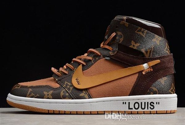 

Cair 1 jordan 1floui vuitton off retro neaker men and women loui ba ketball hoe color air white dfd loui