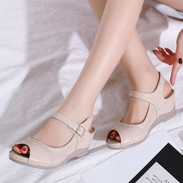 

karin new arrivals comfortable wedges heels leisure woman shoes summer sandals women, Black