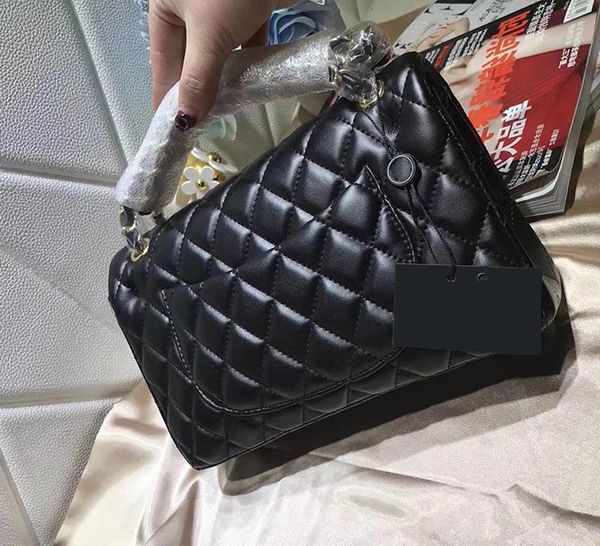 

handbags designer diamond plaid luxury handbags gold buckle women crossbody bag lozenge retro fashion leather gold chain shoulder bags