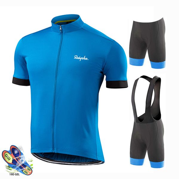 

nw 2020 men cycling jersey short sleeve set maillot bib shorts bicycle clothes sportwear cycling clothing ropa ciclismo, Black;blue