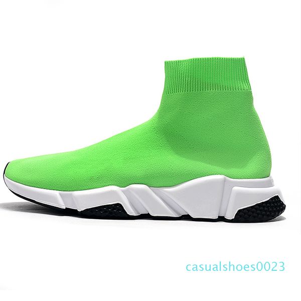 

2020 new paris speed trainers knit sock shoe original luxury designer mens womens sneakers high casual shoes c23, Black