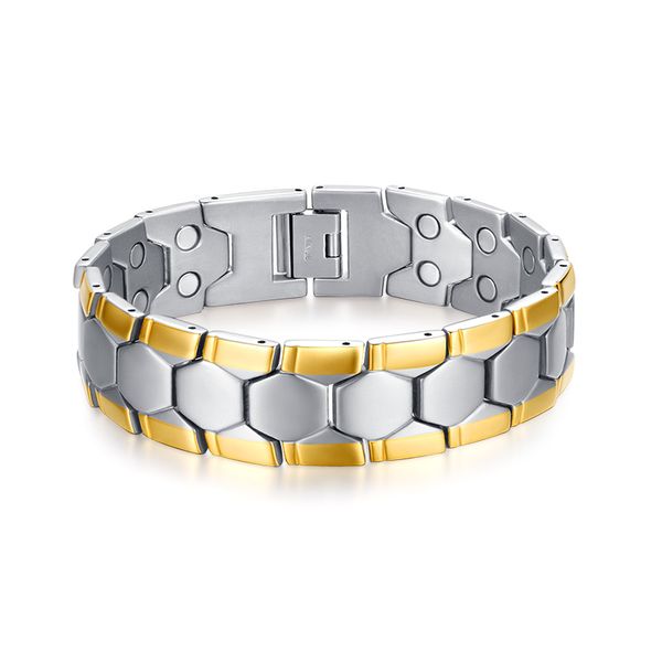 

gold and silver color bracelet for men 2020 steel, Black