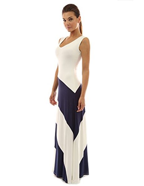 

pattyboutik women's v neck striped maxi dress, Black;gray