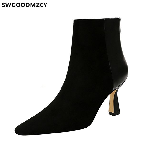

designer boots women luxury ladies boots big tree shoes women high heels fashion shoes 2020 ladies high heel, Black