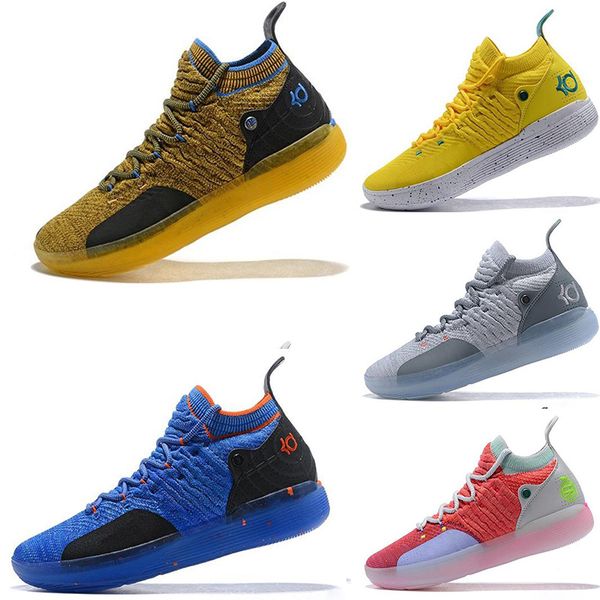 

2019 KD 11 Paranoid Oreo ICE White Orange Foam Pink Basketball Shoes Breathable Durant FMVP Mens Trainers Sports Sneakers Size 7-12