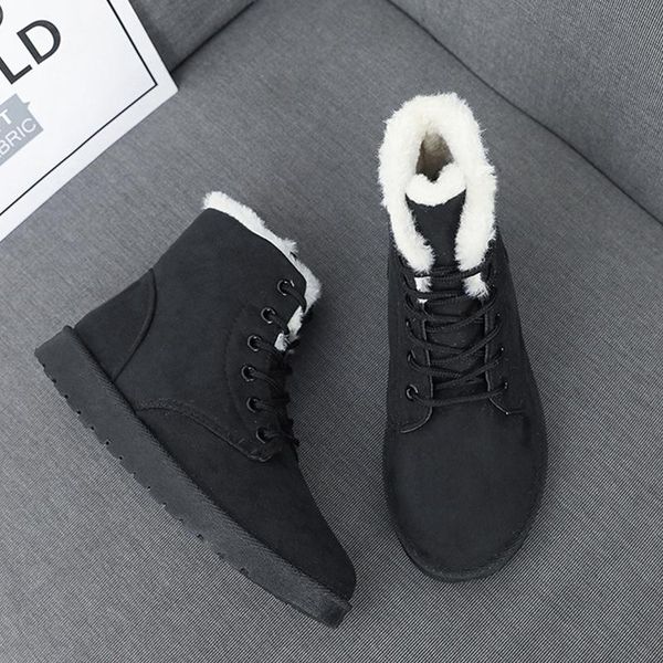 

snow boots winter leather women australia classic lace-up ankle boots black grey brown beige fuchsia womens girls casual shoes
