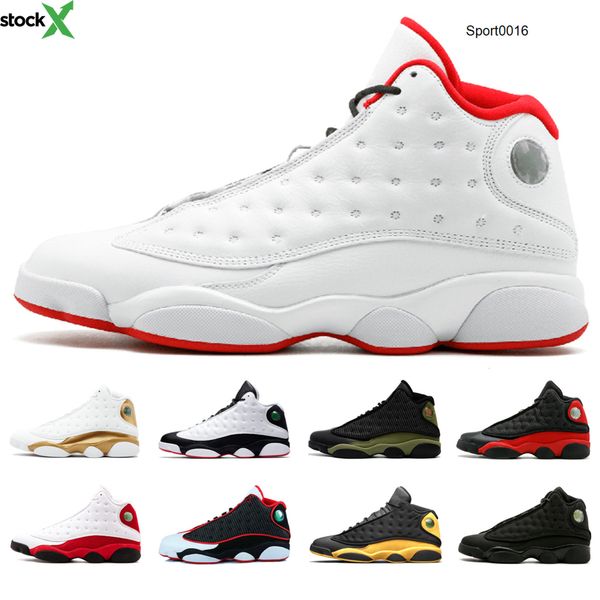 

13 men basketball shoe history of flight phantom hyper chicago black cat black red white men sneakers pure money grey toe sports shoes