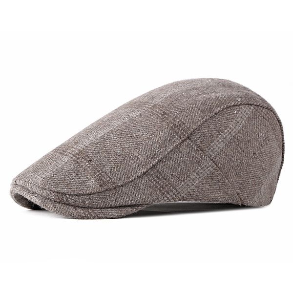 

ultra-thin cotton flat plaid beret hats for men cabbie ivy newsboys caps, Blue;gray