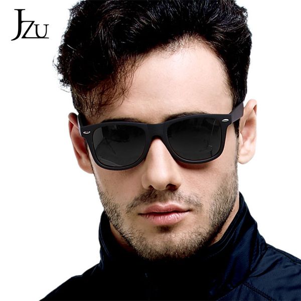 

jzu 2019 new fashion sunglasses men women brand oculos classic retro rivet polarized sun glasses uv400 protection, White;black