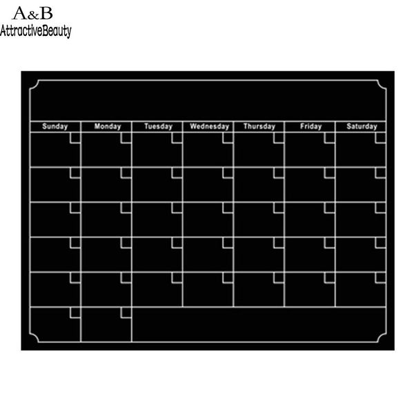 

durable waterproof reusable magnetic message board calendar white, black fridge for refrigerator sticker