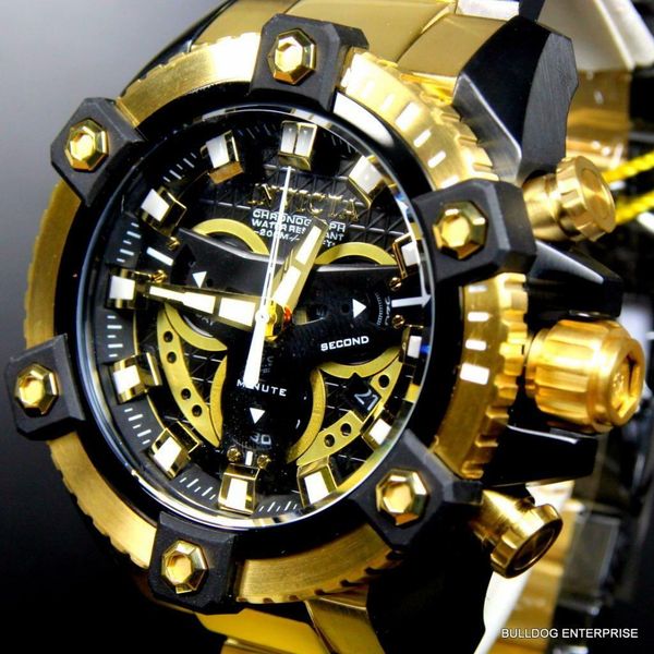 

Invicta Coalition Forces Grand Octane черное золото сталь 58мм швейцарские часы новые