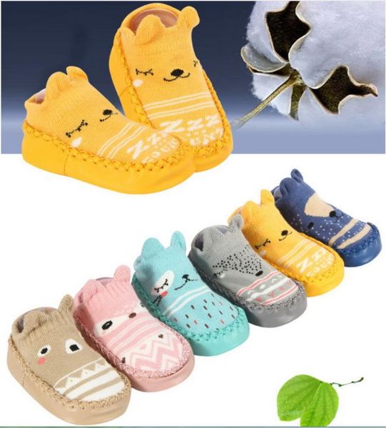 

dhl 200pair baby cartoon anti-slip socks first walkers soft bottom non-slip cotton toddler shoes