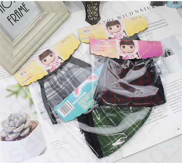 

face masks anti dust air pollution breathing protective mouth mask men women outdoor plaid striped mask in stock dhl sale d31402