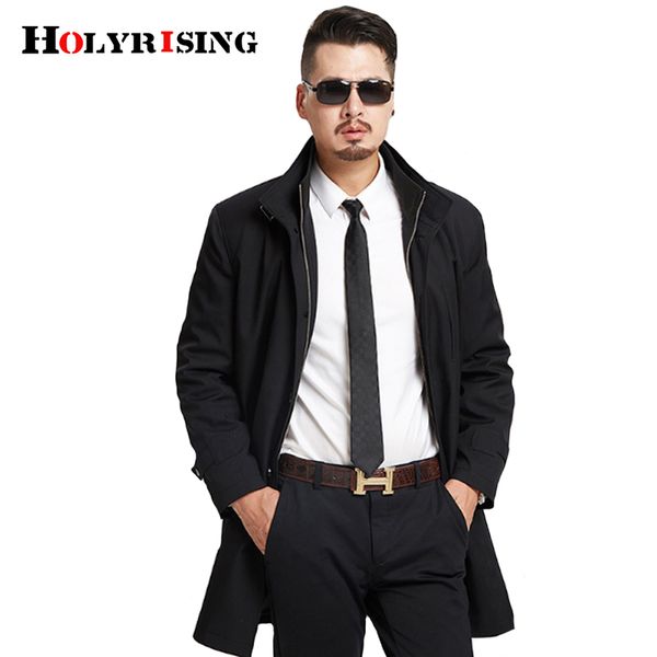 

holyrising men parka cooton jackets casual coats zipper men clothes warm blouson homme hiver giacca uomo invernale 18634-5, Black