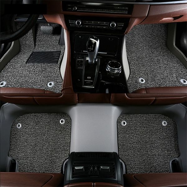 

for 508 2011.2012.2013.2014 floor mats foot carpets step mat water proof leather wire coil 2 layer