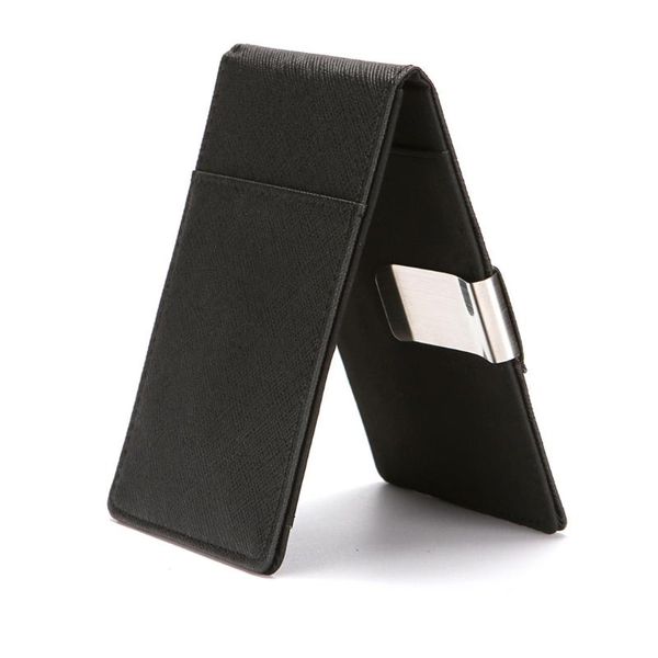 

mens 2020 wallets card pocket money changes coin holder portable clip id and credit debit and huosekeeper card holder carteria, Black