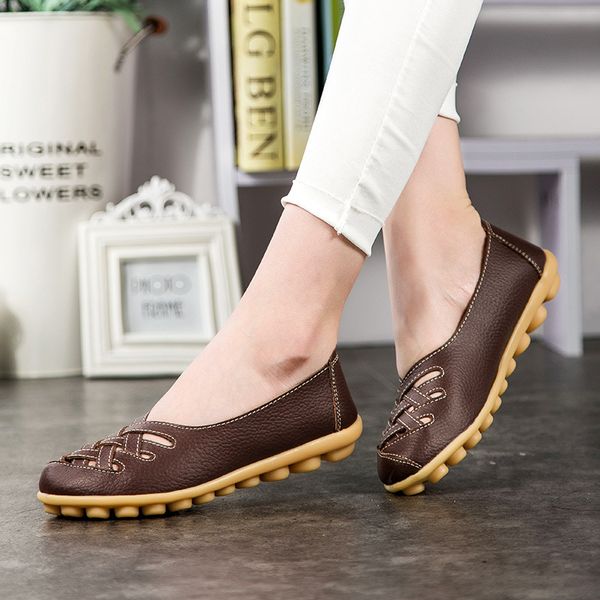 

women flat 2019 fashion pu leather hollow out loafers shoes women summer with hollow out shoes woman plus size, Black