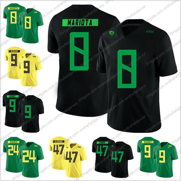 

oregon ducks 2018 new style #8 marcus mariota 9 legarrette blount 24 kenjon barner 47 kiko alonso college football jerseys s-3xl, Black
