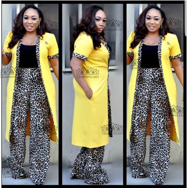 

2019 new africa 4-sizes fashion dashiki striped wide-legged pants with long coat 2 pieces suit big elastic for women, Red