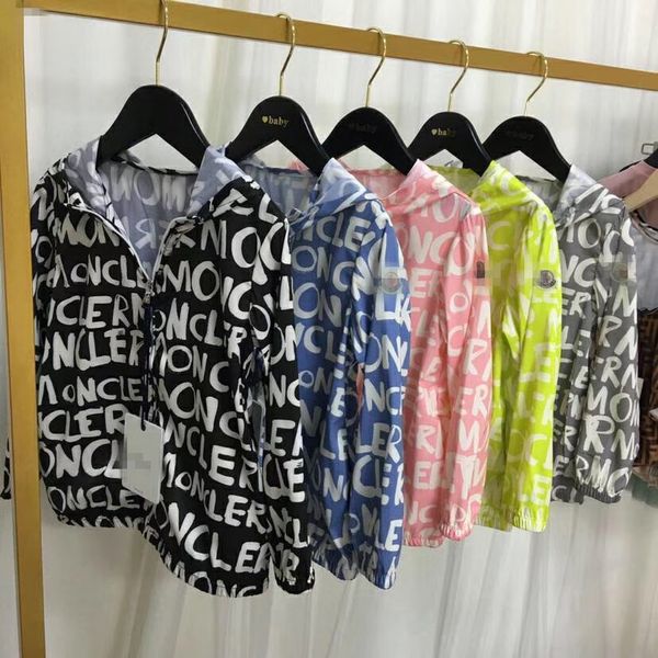 

2019 kid jacket pring ummer clothing for boy girl hooded un protection clothing baby coat zipper top jacket