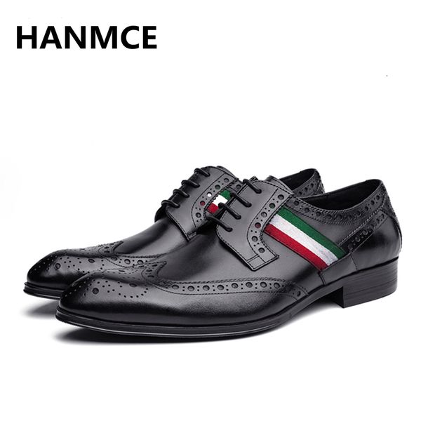 

2019 new popular fashion men oxfords genuine leather high quality wedding reception designer business dress shoes, Black