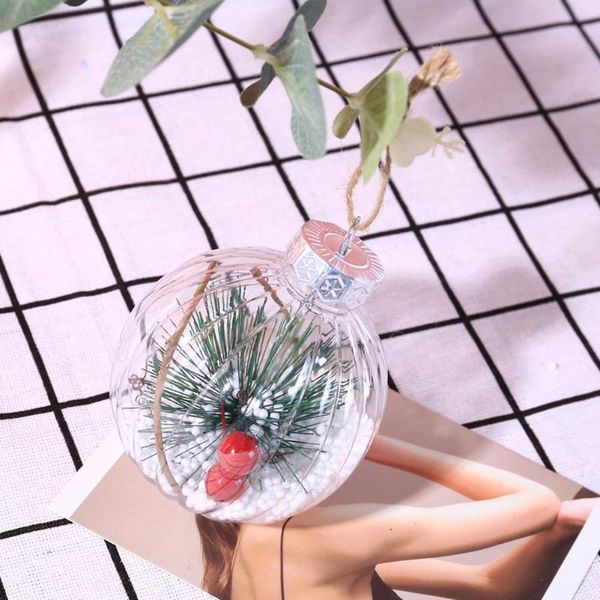 

рождество прозрачный висячие бал для xmas tree безделушка clear plastic home party рождественские украшения подарочные craft