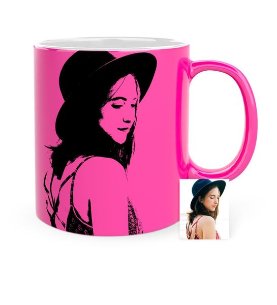 

personalized sihouette highlighter pink mug cup-1 other dinnerware