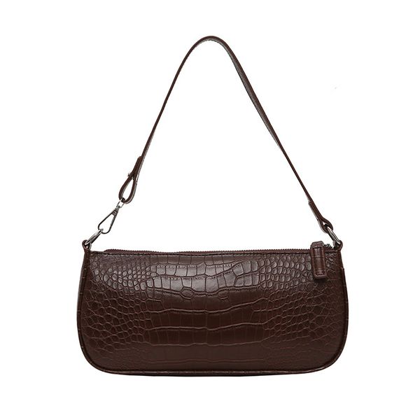 

crocodile pattern leather shoulder bags small mini designer ladies black handbags purse for women clutch