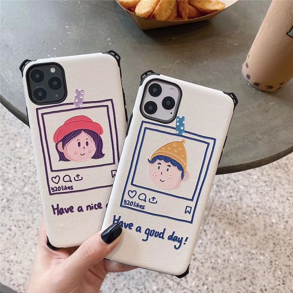 

one piece luxury phone case for iphone 6s 7 8p xr 11pro 11promax fashion autumn lovers with anti-fall designer phone case back cover