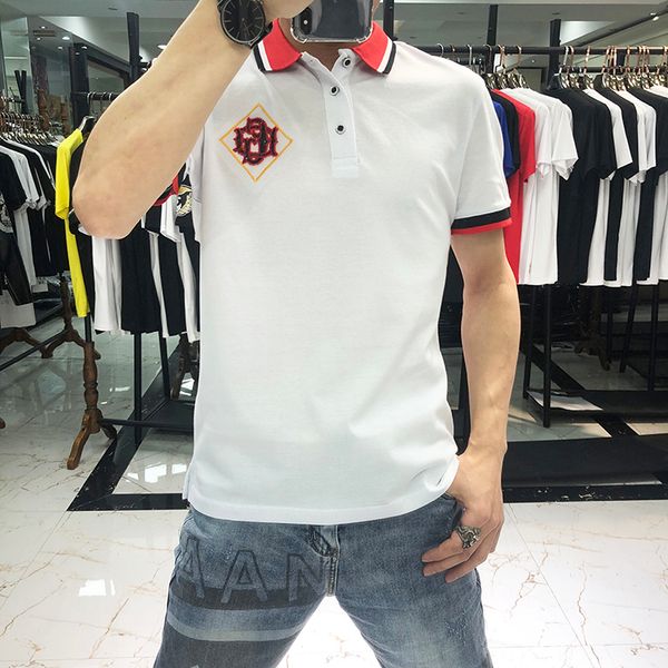 

2019 сс криминал stripe футболка летняя мода вышивки футболка с коротким рукавом куртки одежда 100% хлопок ~ # xs9, Gray