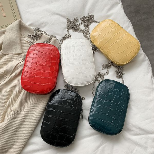 

2020 new mobile phone bag female fashion shoulder slant cross small bag mini chain