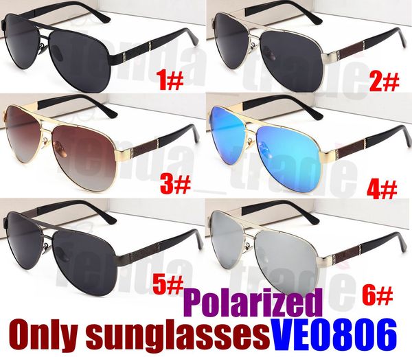 

5pcs polarized men square sunglasses metal frame designer fashion men black siliver gradient lens glasses uv400 gafas de sol ve0806, White;black
