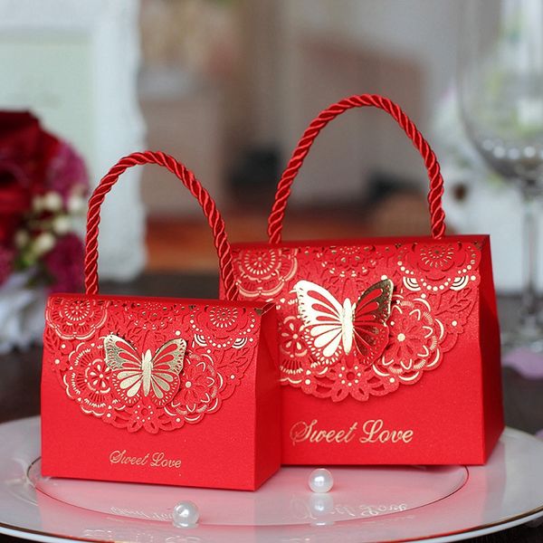 

10pcs candy box bag chocolate paper gift package for birthday wedding party favor supplies diy handbag butterfly shape new l1106