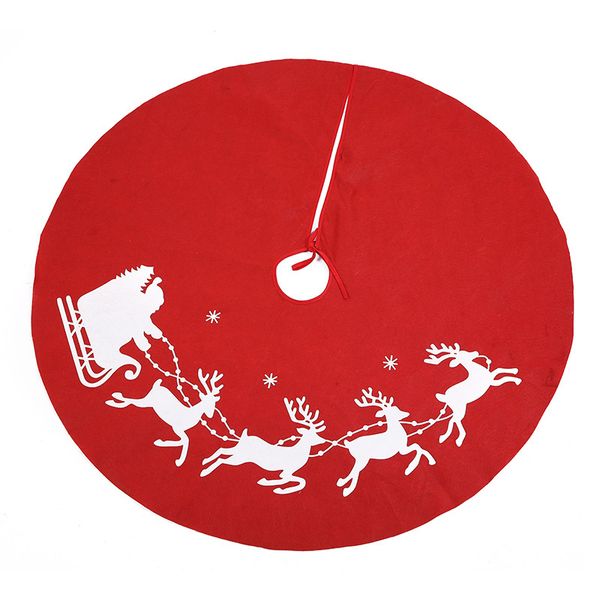 

80/122cm red christmas tree skirt reindeer print christmas tree skirt non woven xmas trees skirt christmas tree decoration dbc vt1087