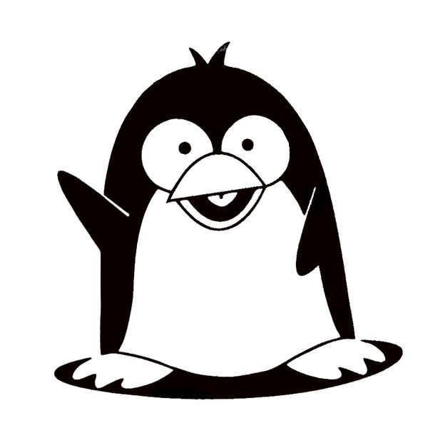

16*15.6cm cute and funny penguin style stickers new style modern decal rear window car sticker body decals