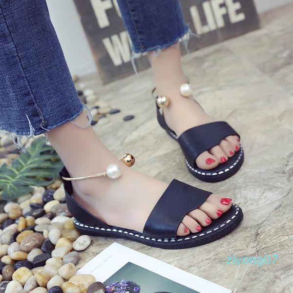 

women sandals 2020 summer gladiator sandals soft leather sandal shoes women ladies flip flop flats heel sandalia plataforma df18, Black