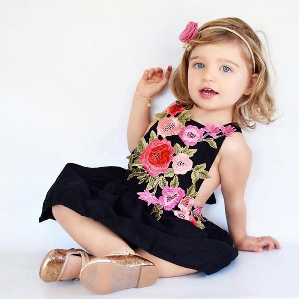 

backless toddler girls summer dress sleeveless casual dress for kid girl sundress flowers 1-5y toddler girls dresses summer 2020, Red;yellow