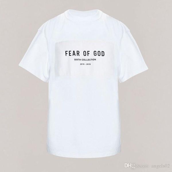 

fg fear or god 6th collection tee hip hop simple street skateboard t shirt summer men women casual fashion short sleeves casual tee, White;black