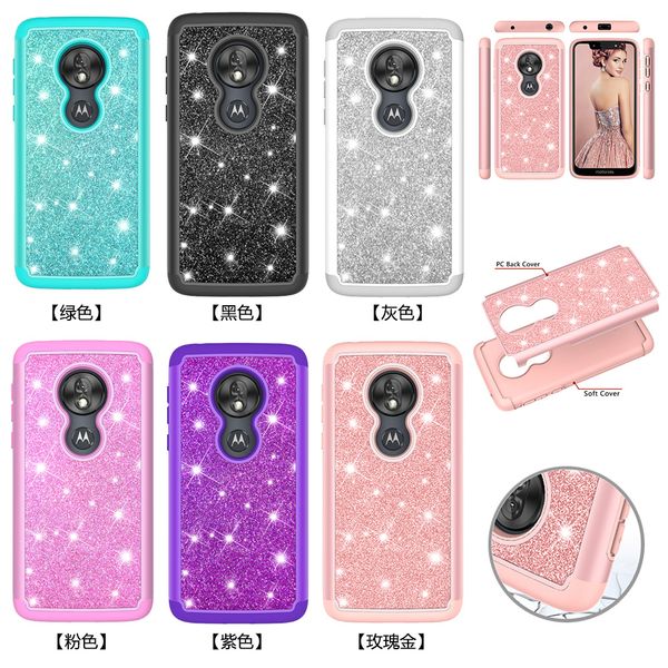 

for iphone samsung motorola moto g7 power g7 play g7 plus z4 play g6 play 2-in-1 tpu drill powder 360Â° protection phone case