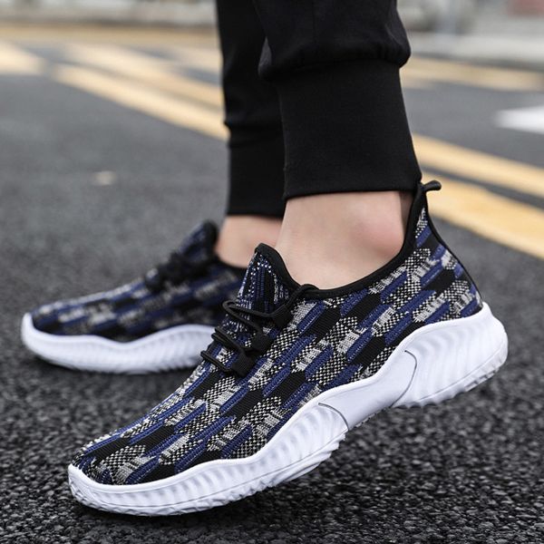 

men sneakers fashion mesh style shoes breathable comfortable casual style, Black