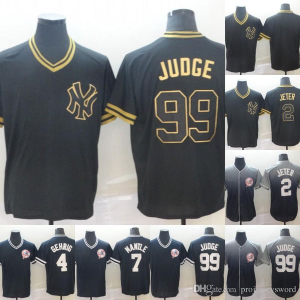 

Mens New York 99 Aaron Judge 2 Derek Jeter 7 Mickey Mantle 4 Lou Gehrig 100% Stitched Yankees Baseball Jerseys Cheap