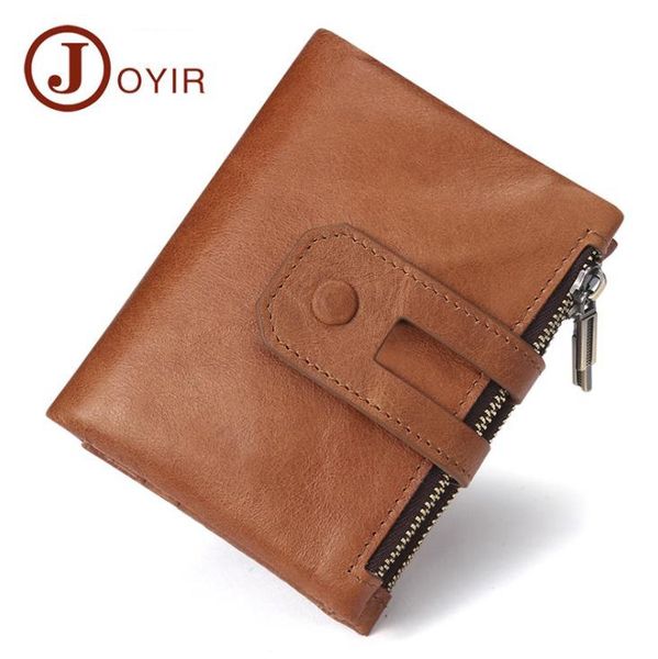 

explosion style retro men's wallet rfid leather wallet europe and the united states casual fashion double zipper multi card bit retro c, Red;black