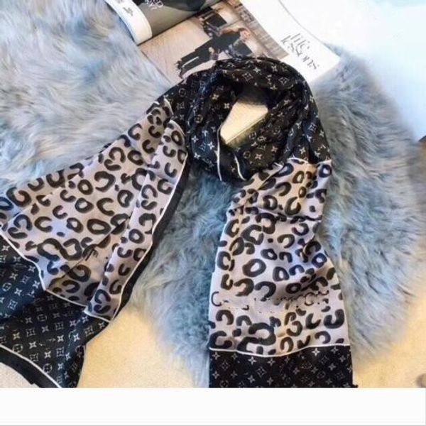 

designer silk scarf 2020 women letter shawl scarf fashion long neck ring christmas gift wholesale 180*90cm, Blue;gray