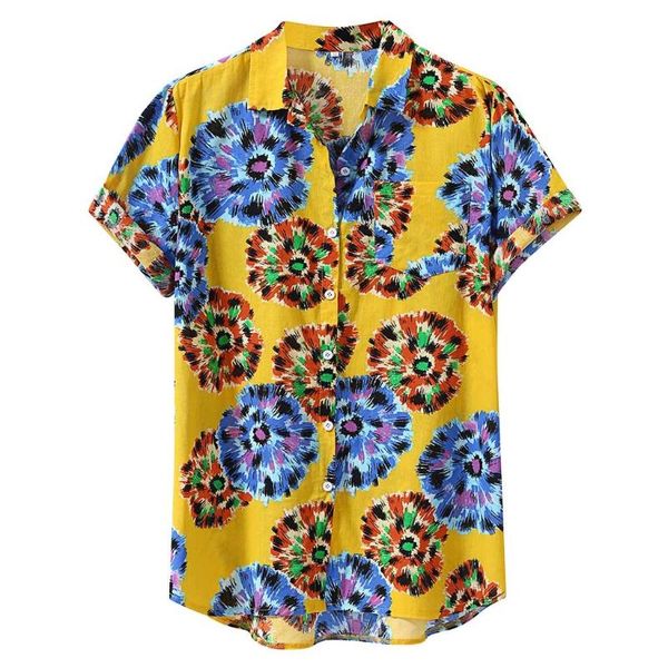 

are you sure not to click in and see mens printed hawaiian loose beachwear short sleeve casual buttons shirt purchasing, White;black