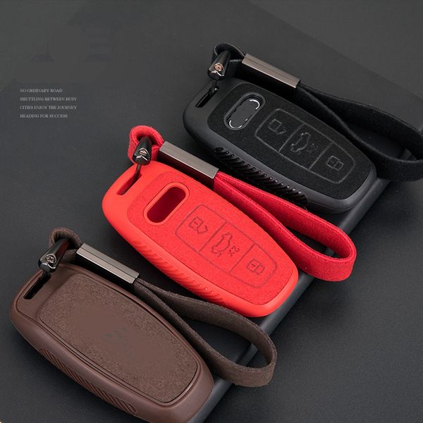 

car suede leather keychain case holder for q3 q5 q8 q7 sline c5 c8 a4 b6 b7 b8 b9 80 s6 a1a4 b8 a5 a6 a7 a8 d5 8p 8l