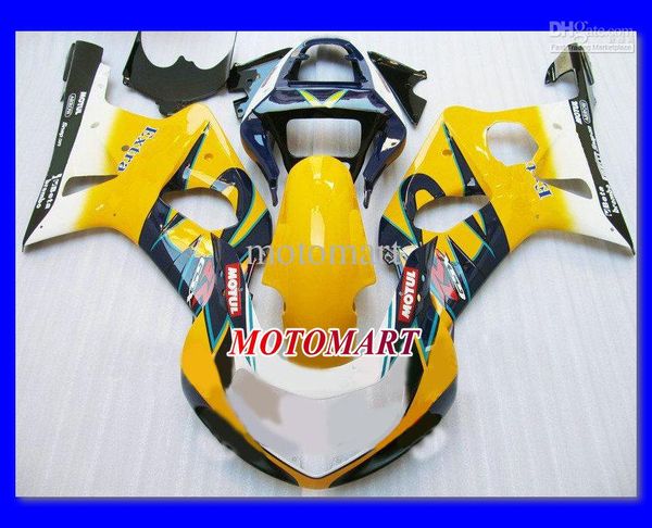 ABS amarelo KIT de carenagem para SUZUKI GSXR1000 00 01 02 GSXR 1000 GSX R1000 K2 2000 2001 2002 Carenagem