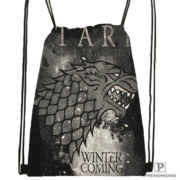 

custom gray_the_game_of_thrones-@01-drawstring backpack bag cute daypack kids satchel (black back) 31x40cm#180611-03-132