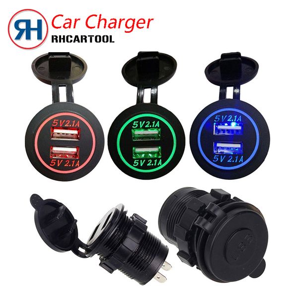 

usb-зарядное устройство +++ качество 12-24 для разъема зарядного устройства розетки адаптера питания мотоцикл авто atv лодка светодиодных ав