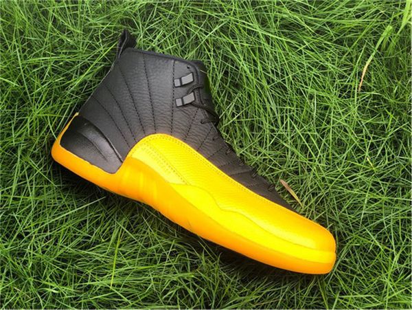 

2020 новые аутентичные 12 black university gold 12s real carbon fiber 130690-070 мужские ботинки баскетбола открытый кроссовки 23 с коробкой