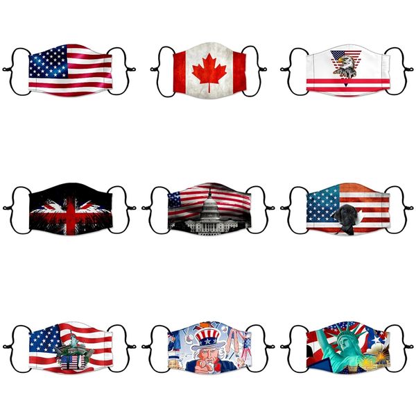 

summer american eagle white house statue of liberty designer face mask washable reusable dust windproof cotton masks #6171